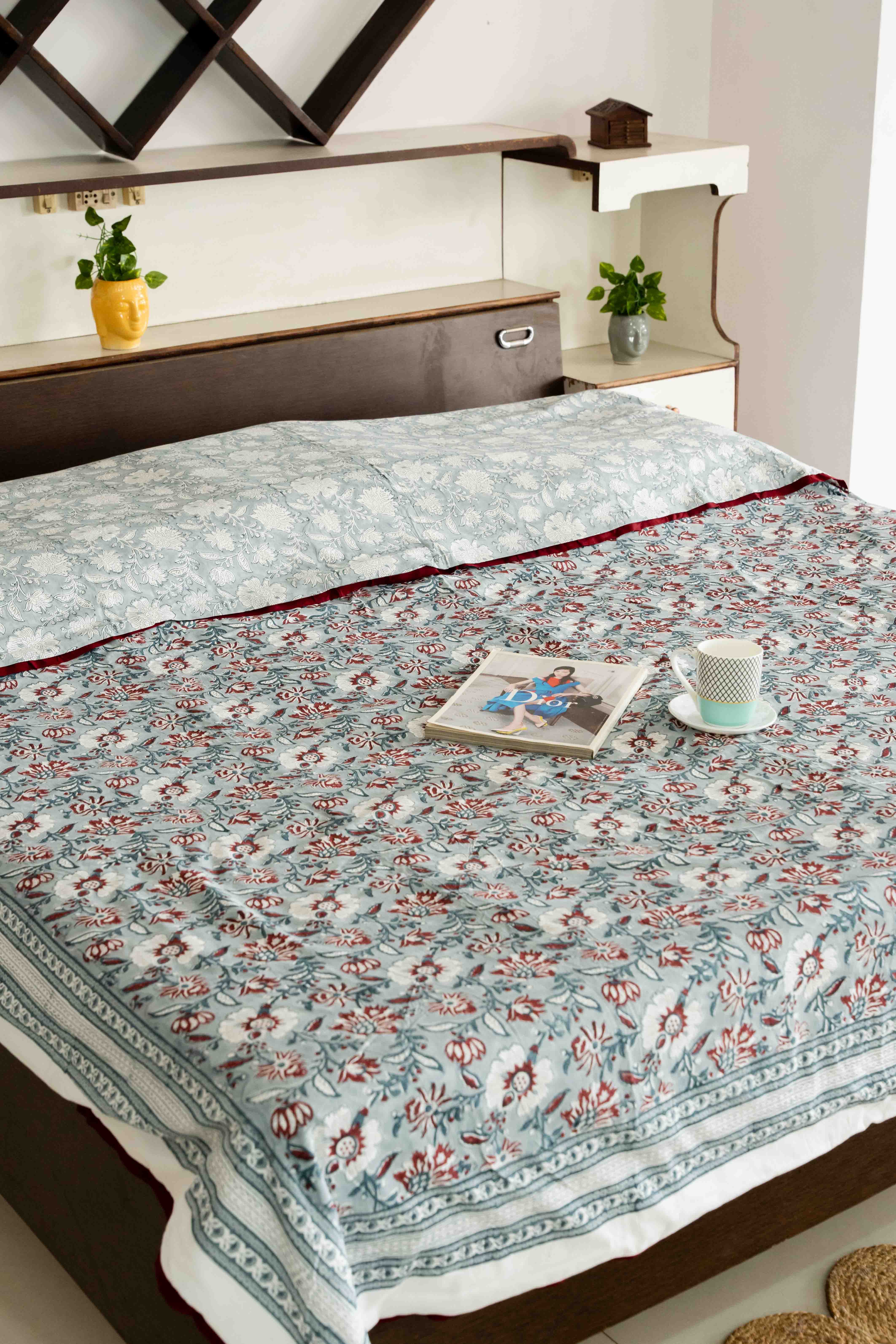 Bloom Muslin Dohar ( Summer Blanket/ AC Blanket)- Double Size
